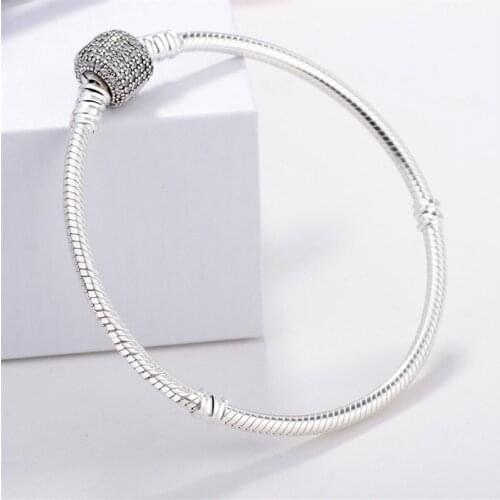 Moments classic buckle bracelet DIY basic chain snake bone chain string gift female Moments