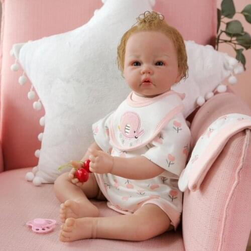 High quality Reborn baby doll 50cm Artist handmade bebes reborn silicone dolls super real looking newborn doll toys gift