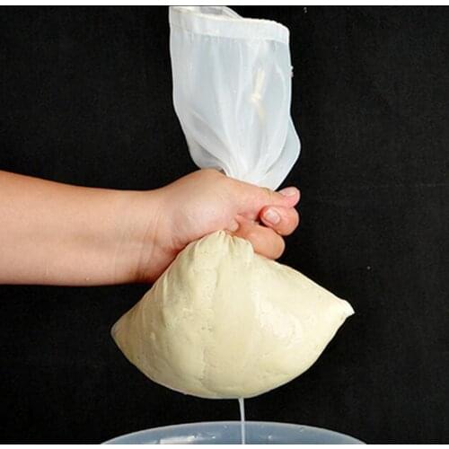 Milk Fine Nylon Strainer Bag Juices Cheese Filter Mesh Cloth 15x20cm/5.90x7.87