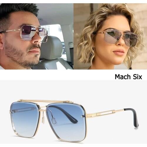 2021 Fashion Classic Mach Six Style Gradient Sunglasses Cool Men Vintage Brand Design Casual Sun Glasses Oculos De Sol UV400
