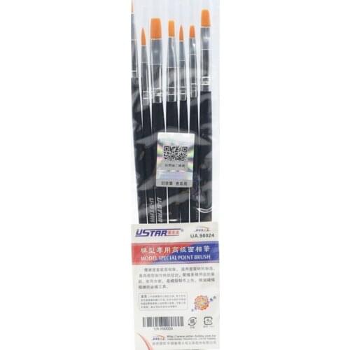 UA90024 7Piece /lot Model Paint Set Painting Brush Outline Pen Combo for Gundam Model Building Military Model Hobby DIY Tool