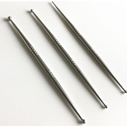 3Pcs/Set Carving Tool Set Model Clay Carving Tool Stainless Steel Clay Double Head Sculpture Pottery Model Tool