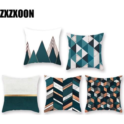 Polyester Nordic Style Geometric Throw Pillow Cushion Covers Case for Sofa Home Car Living Room 45x45cm