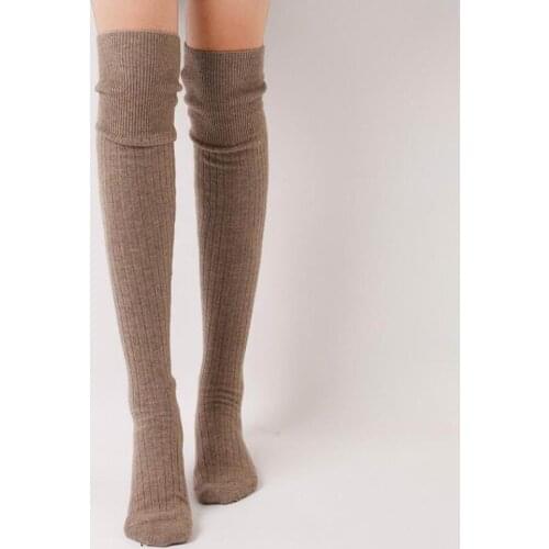 Winter Warm 100% Cashmere Long Socks Women Thicken Thermal Snow Socks Lady Girls Casual Home Floor Sock Solid Color Keen Socks