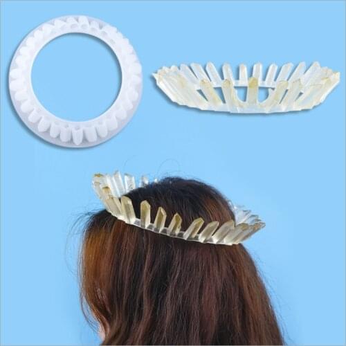NEW Transparent Silicone Mould Dried Flower Resin Decorative Craft DIY Crystal crown tiara Mold epoxy resin molds for jewelry