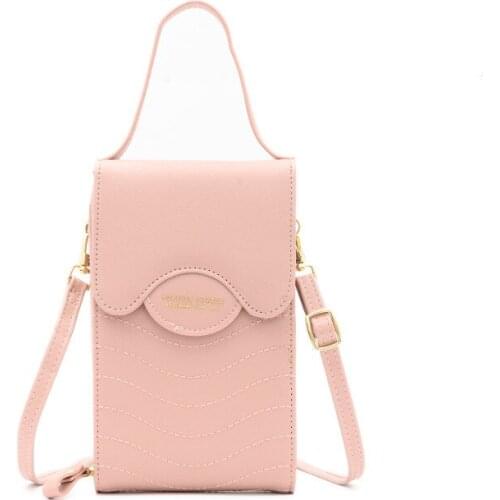 New Female Pure Color Soft Leather Single Messenger Bag Multifunction Casual Women Phone Purse Fashion Large Capacity Ladies Bag