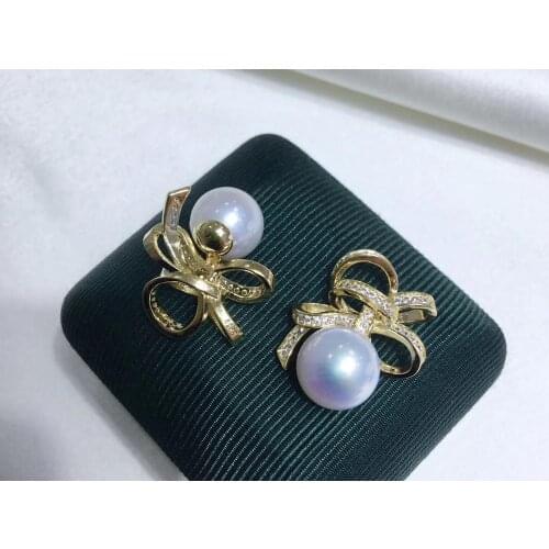 Charm Bow 925 Sterling Silver Pendant Setting Mounting Findings Accessories for Crystals Agate Pearls Corals Jade Stones Beads