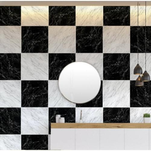 12PCS 30x30cm modern waterproof floor stickers self-adhesive marble wallpaper kitchen wall stickers house decorations