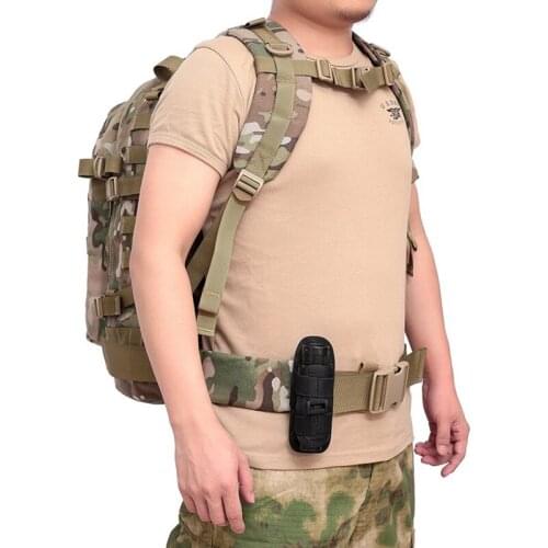 Tactical Flashlight Pouch Holster Belt Carry Case Holder 360 Degrees Rotat Clip Torch Cover Hunting Bag Lighting Accessories