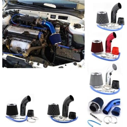 Universal 76mm Car Automobile Racing Car Cold Air Intake Induction Pipe Kit Filter GM Car Racing Air Intake Filter Aluminum Pipe