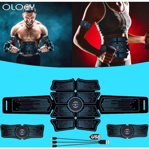 USB Rechargable Abdominal Muscle Stimulator Home Gym Total ABS Fitness Equipment Training Gear Muscles Press Simulator Muscle