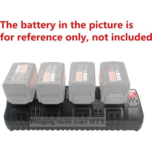 High quality For Milwaukee Battery M14 M18 li-ion battery Four-port multi-function charger, charging 4 batteries at same time