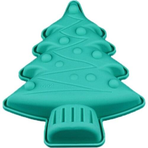 1PCS Silicone Non-Stick Christmas Tree Cake Mold For Pie Jelly Muffin Bread Bakeware Baking Pan Party Angel Food Cakes