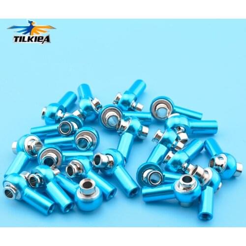 10pcs Aluminum Alloy M3 Link Rod End Ball Joint CW CCW Thread for 1/10 RC Car Crawler Buggy