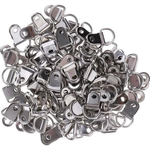 100 Pcs Small D Ring for Home Decoration Creative Picture Frame Hanging