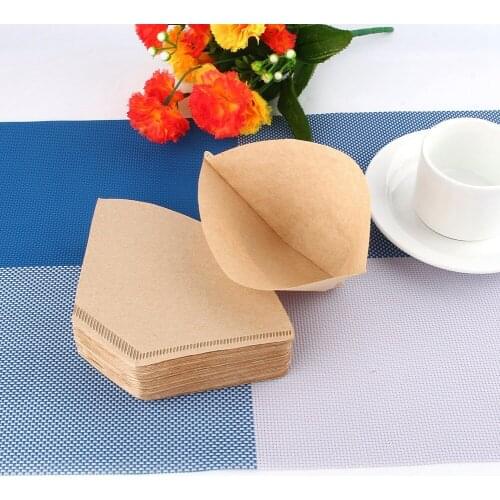 100x Unbleached Coffee Filter Papers Cones Cups Brewer Espresso Strainer Dripper American Coffee Maker Filter Paper