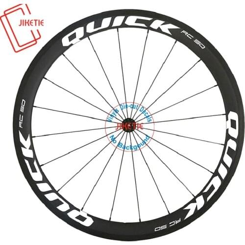 12pics 2Wheels/set Road Bike 700c 50mmor55mm Wheel Rim Brand Stickers For Carbon Wheel Rim Cycling Racing Decals Bicycle Sticker