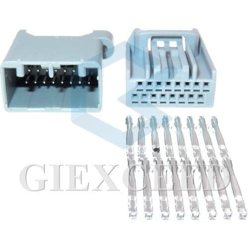 2 Sets 16 Pin Female Male Automotive PCB Cable Socket Car Connectors Wiring Harness Plug For Honda