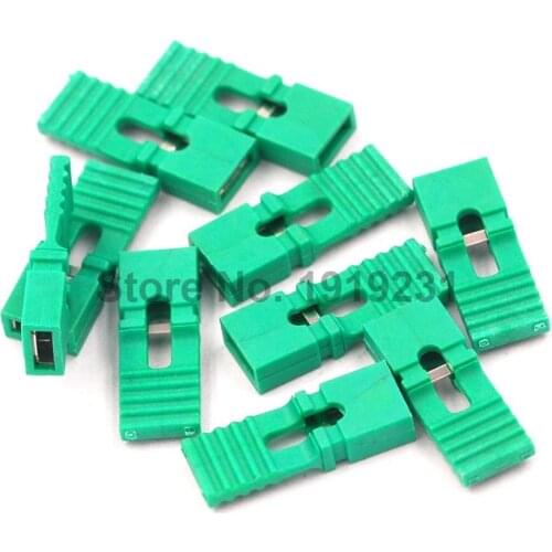 200PCS Lengthened Jumper Cap Long Handle Jumper Cap Green 2.54mm