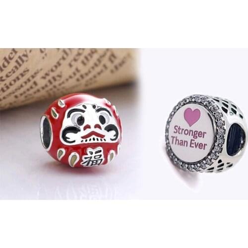 2020 Fashion New High Quality Red Daruma Tumbler Beads Suitable For Womens Diy Charm Jewelry Accessories Gift Recommendation