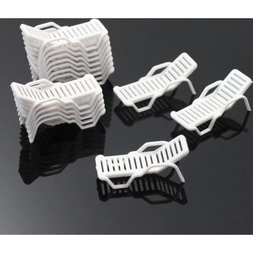 24pcs Model Trains Scenery O OO HO TT N Z Scale Model Bench Loungers Leisure Chair Settee