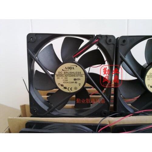 ADDA AD1224HS-A71GL DC 24V 0.24A 120x120x25mm 2-Wire Server Cooling Fan