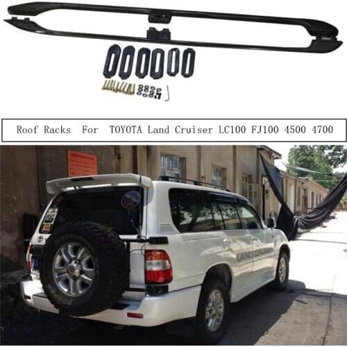 Roof Rack For TOYOTA Land Cruiser LC100 4700 1998-2007 Aluminum Alloy Rails Bar Luggage Carrier Bars top bar Racks Rail Boxes