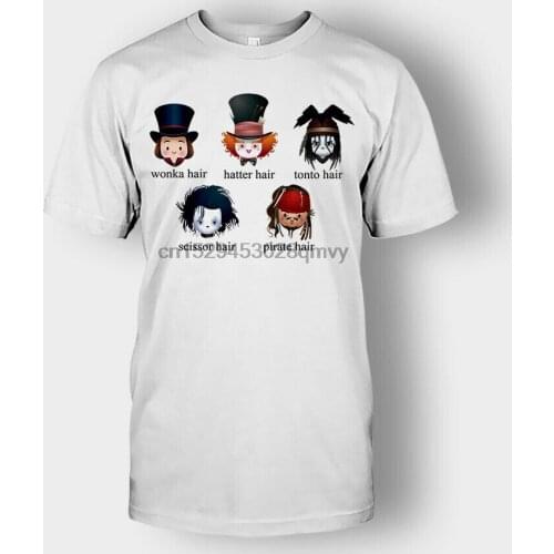 Alice in Wonderland Johnny Depp Characters Unisex White T-Shirt The Mad Hatter