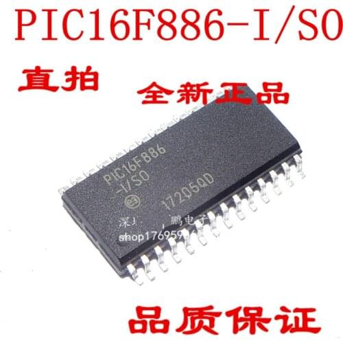 Free shipping 50pcs/lot PIC16F886-I/SOTR PIC16F886-I/SO PIC16F886ISO PIC16F886 SOP28 NEW Original and STOCK