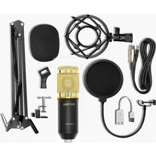 BM 800 Mikrofon Studio Condenser Sound Recording bm800 Microphone With Shock Mount For Radio Braodcasting Singing Recording