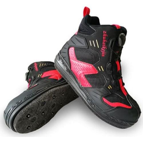 Fly Fishing Shoes Felt Sole With Nails 2020 New Upstream Boots Professional Self Locking Waders Climbing Hiking Skid-proof