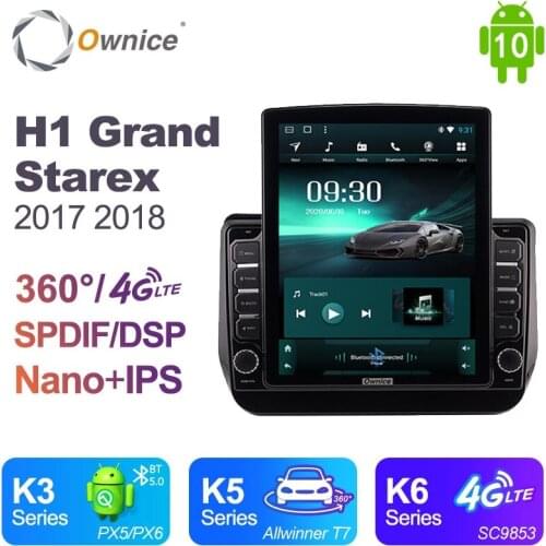 FOR Hyundai H1 Grand Starex 2017 2018 Tesla Style Android 10.0 Car DVD Player 64GB 4G LTE GPS RDS Radio Wifi Bluetooth autoradio