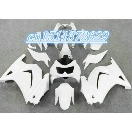 Dor-full white Fairing for KAWASAKI Ninja ZX250R 08-12 ZX-250R 2008-2012 ZX 250R EX250 08 09 10 11 12 2008 2012 D injection