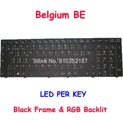 Laptop US English Colourful Backlit Keyboard For CLEVO P960 P960RC P960RD P960RF P960EN P960RN With Black Frame
