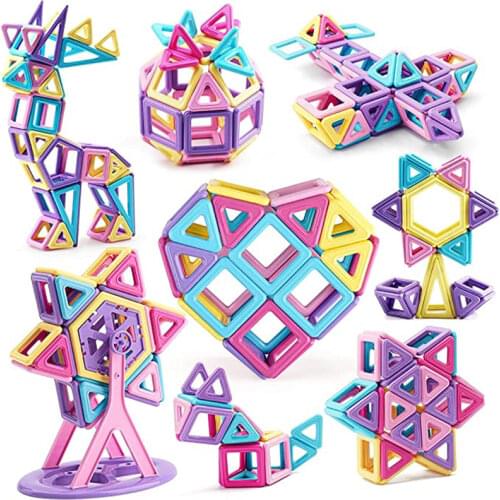 Big Size Magnetic Blocks Toy Building Construction Model Set Magnet Bricks for Children Birthday Educational Gift