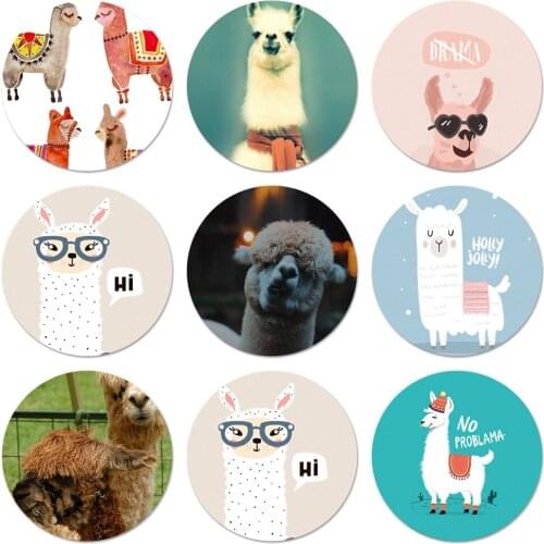 Lama Llama Alpacas Animal Icons Pins Badge Decoration Brooches Metal Badges For Backpack Decoration