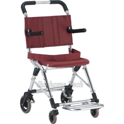 Japanese Style Aluminum Alloy lightweight folding travelling wheelchair,airplane used 6.2Kg N.W