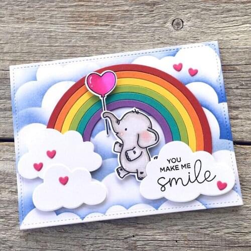 Metal Cutting Dies Making Rainbow Cloud Craft Embossing Stencil Scrapbooking