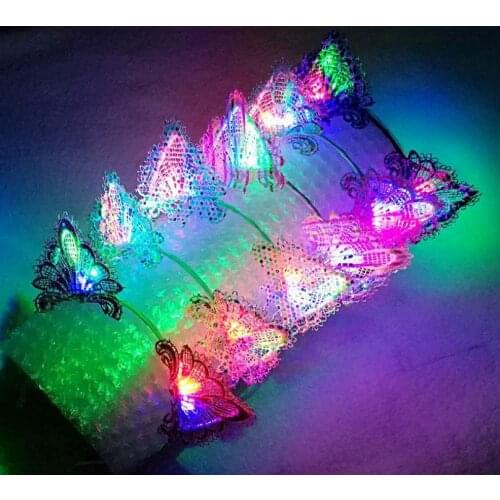 Cute LED Glowing Cat Ear Headband Cosplay Costume Party Light up Hair Hoop Flashing Blinky Hair Band COLORFUL SN3595