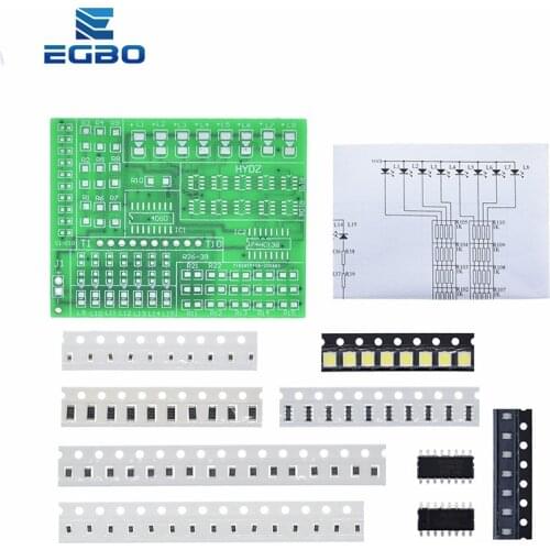 Diy kit 15 color light controller kit 1801 SMD component welding practice board parts electronic production kit