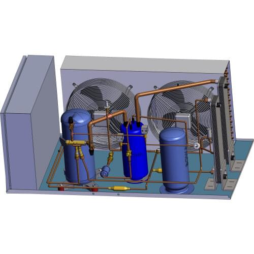 5HP air cooled water chiller with HBP scroll compressor is designed to cool plastic injection machines or oil coolers