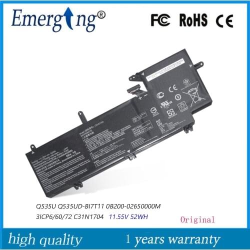 11.55V 52Wh Original Laptop Battery C31N1704 For ASUS ZenBook Flip 15 Q535U UX561UD