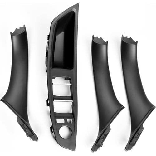Left Hand Drive LHD For BMW 5 Series F10 F11 F18 Gray Beige Black Car Interior Door Handle Inner Door Panel Pull Trim Cover New