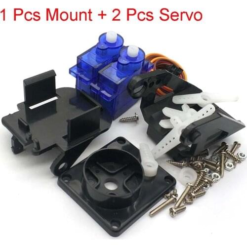1 Set PT Pan/Tilt Camera Platform Anti-Vibration Camera Mount For Aircraft FPV + 2 Pcs SG90 9g Servo