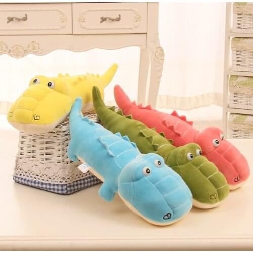 New 35cm plush colorful Pretty crocodile soft Pillow Cushion Headrest sofa decoration christmas festival gift for children lover