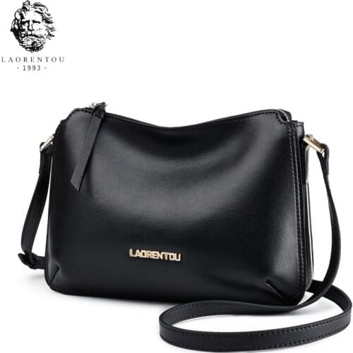 LRT 100% Cow Leather Casual Cross-body Shoulder Bag for Women Solid Fashion Travel Large Capacity Lady Fall Winter Shoulder Bag