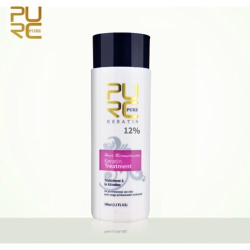 PURC Keratin Straightener Hair Treatment Repair Damaged Eliminates Frizzy Hair Make Hair Smoothing Contain 12% Formalin 100ml