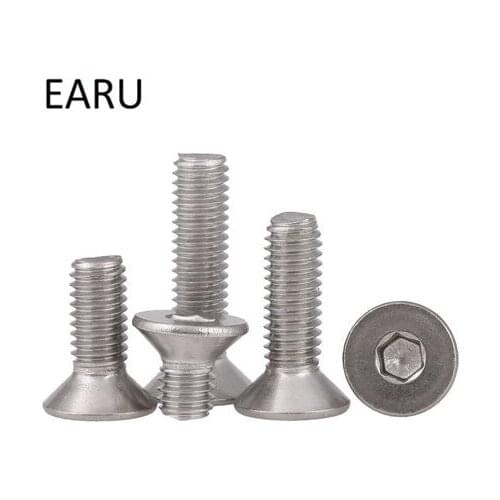 304 Stainless Steel DIN7991 Standard Countersunk Head Hexagon Hex Socket Head Screws Bolt Cap M3*4/5/6/7/8/9-60mm