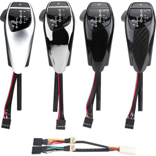 LED Gear Shift Knob for BMW E90 E91 E93 E81 E82 E84 E87 E88 E89 LHD Car Automatic Leather Plastic