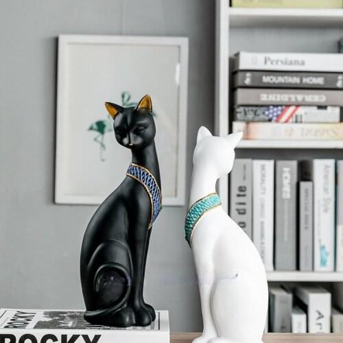 Creativity Resin Simulation Animal Cat Egyptian Pharaoh Retro Handicraft Furnishings Cartoon Cat Home Decoration Accessories